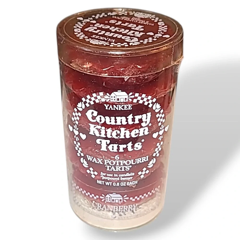 NOS Yankee Candle Country Kitchen‎ Tarts Cranberry 6 Wax Potpourri Melts Vintage